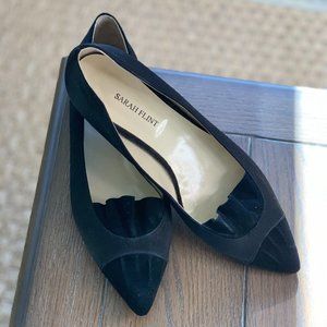 Sarah Flint Black Ruffle Flats - Size 37.5